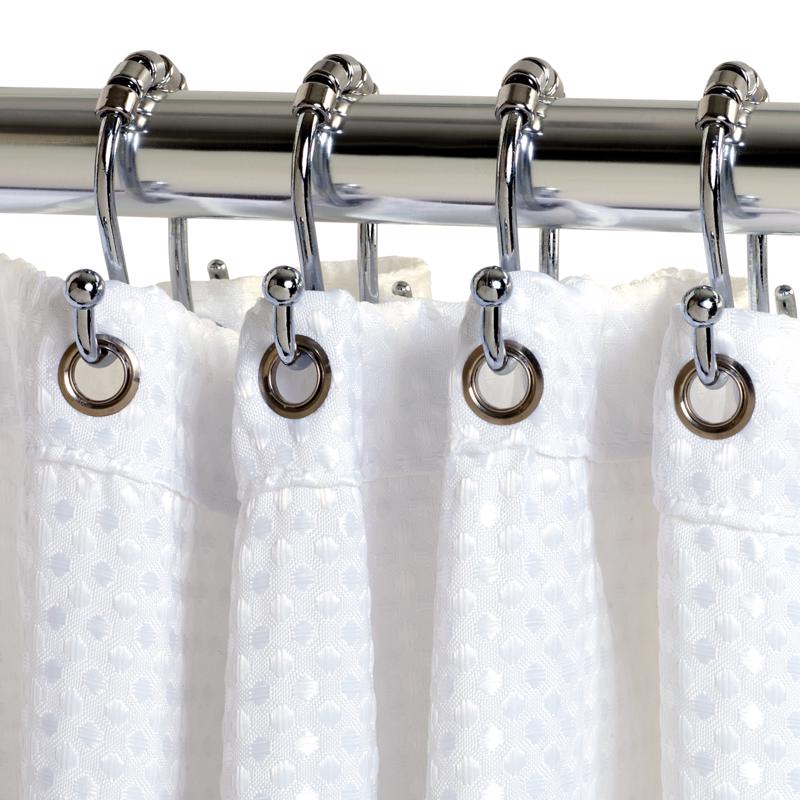 Zenna Home Chrome Silver Metal Shower Hooks 12 pk