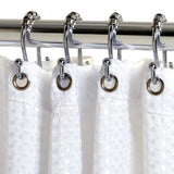 Zenna Home Chrome Silver Metal Shower Hooks 12 pk