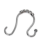 Zenna Home Chrome Silver Metal Shower Hooks 12 pk