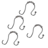 Zenna Home Chrome Silver Metal Shower Hooks 12 pk
