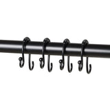Zenna Home Black Metal Shower Hooks 12 pk