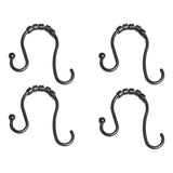 Zenna Home Black Metal Shower Hooks 12 pk