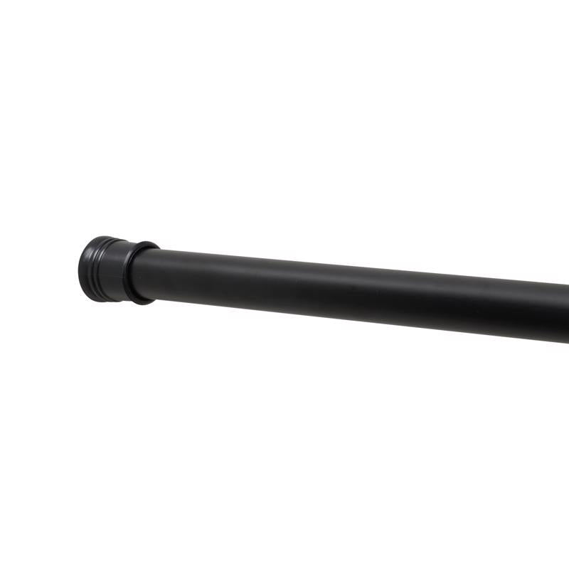 Zenna Home Adjustable Shower Rod 86 in. L Matte Black