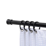 Zenna Home Adjustable Shower Rod 86 in. L Matte Black