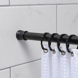 Zenna Home Adjustable Shower Rod 86 in. L Matte Black