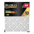 Ace 20 in. W X 24 in. H X 1 in. Polypropylene 13 MERV Pleated Air Filter 1 pk