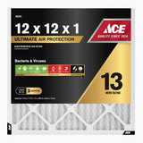 Ace 12 in. W X 12 in. H X 1 in. Polypropylene 13 MERV Pleated Air Filter 1 pk