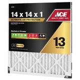 Ace 14 in. W X 14 in. H X 1 in. Polypropylene 13 MERV Pleated Air Filter 1 pk