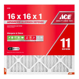 Ace 16 in. W X 16 in. H X 1 in. Polypropylene 11 MERV Pleated Air Filter 1 pk