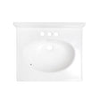 Arstar Cultured Marble Bathroom Sink 17 in. W X 19 in. D White