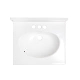 Arstar Cultured Marble Bathroom Sink 17 in. W X 19 in. D White