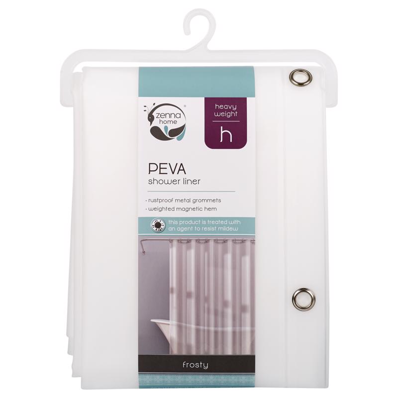 Zenna Home 71 in. H X 70 in. W Frosted Shower Curtain Liner PEVA