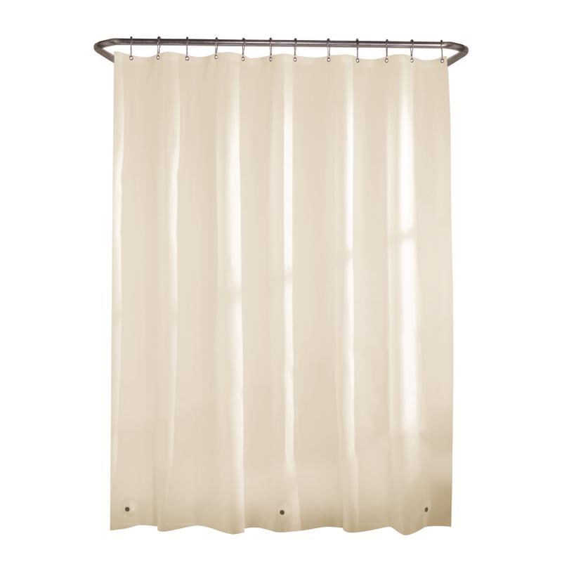 Zenna Home 71 in. H X 70 in. W Bone Shower Curtain Liner PEVA