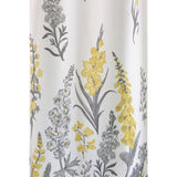 Zenna Home 72 in. H X 70 in. W yellow Flowers Shower Curtain Fabric