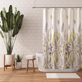 Zenna Home 72 in. H X 70 in. W yellow Flowers Shower Curtain Fabric