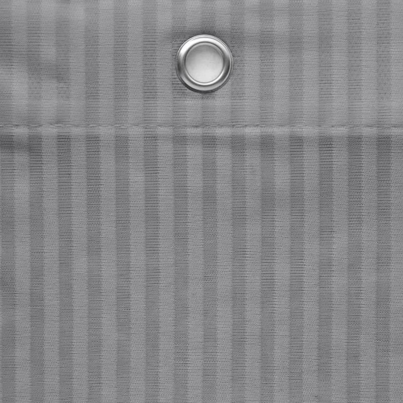 Zenna Home 72 in. H X 70 in. W Gray Shower Curtain Fabric