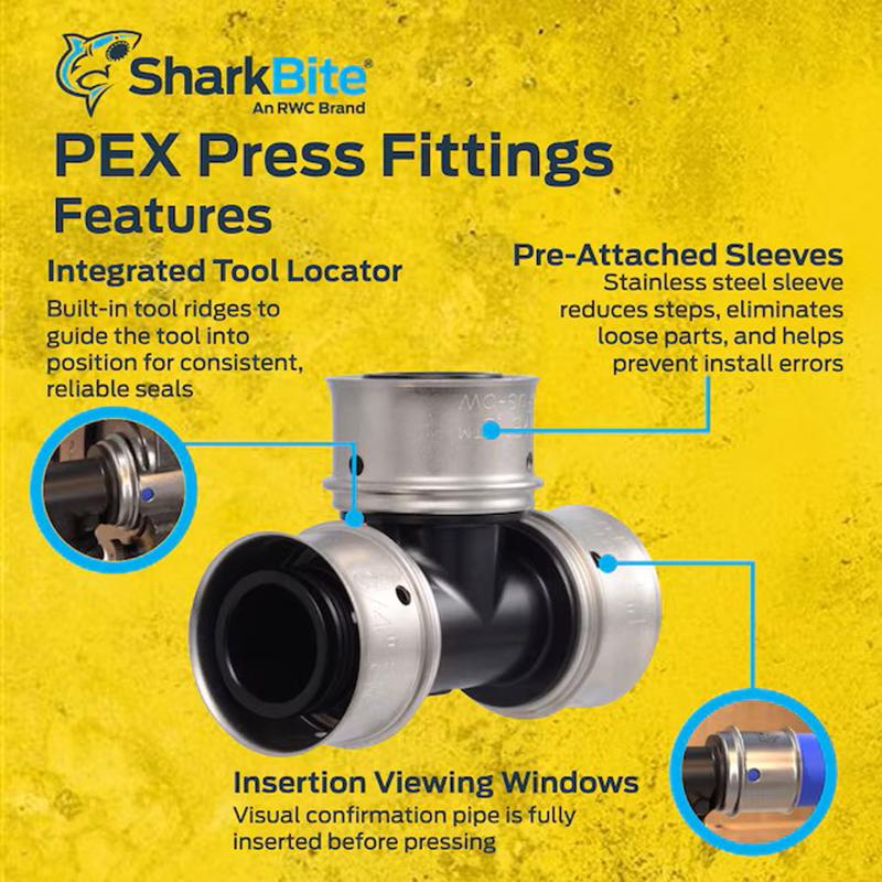 SharkBite PEX Press 3/4 in. Press each X 3/4 in. D Press each Poly Coupling