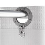 Zenna Home 74 in. H X 71 in. W White Shower Curtain Cotton