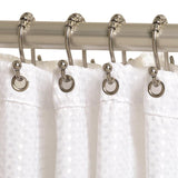 Zenna Home Brushed Nickel Silver Metal Shower Curtain Rings 1 pk