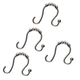 Zenna Home Brushed Nickel Silver Metal Shower Curtain Rings 1 pk