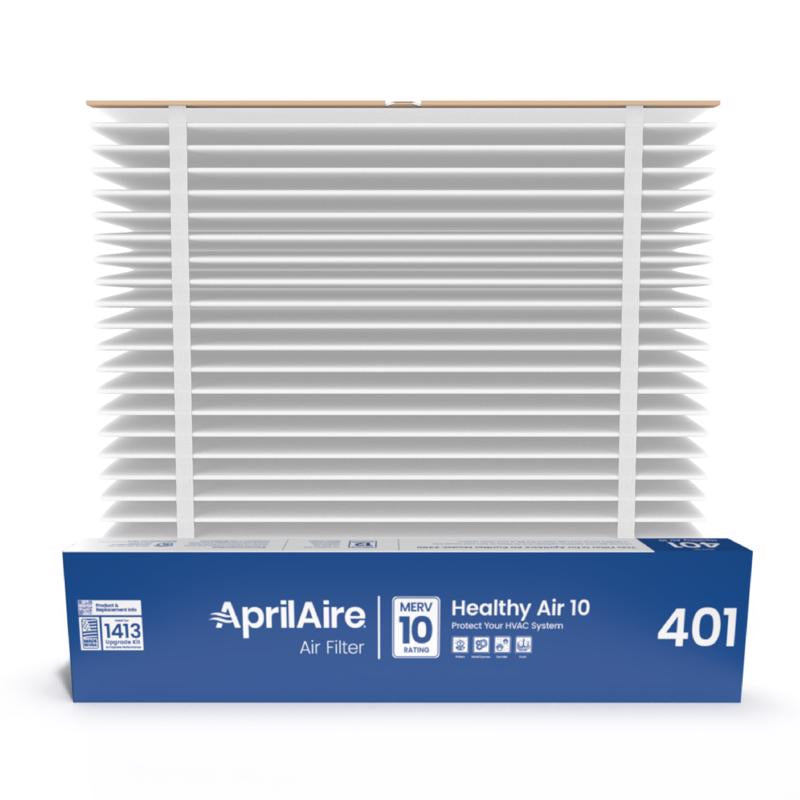 AprilAire 16 in. W X 25 in. H X 6 in. Fiberglass 10 MERV Pleated Air Filter 1 pk