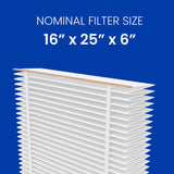 AprilAire 16 in. W X 25 in. H X 6 in. Fiberglass 10 MERV Pleated Air Filter 1 pk