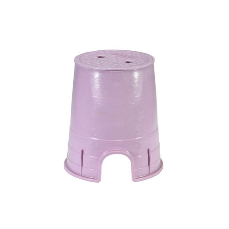 NDS 6.5 in. W X 6.5 in. D X 9.25 in. H Round Valve Box Purple