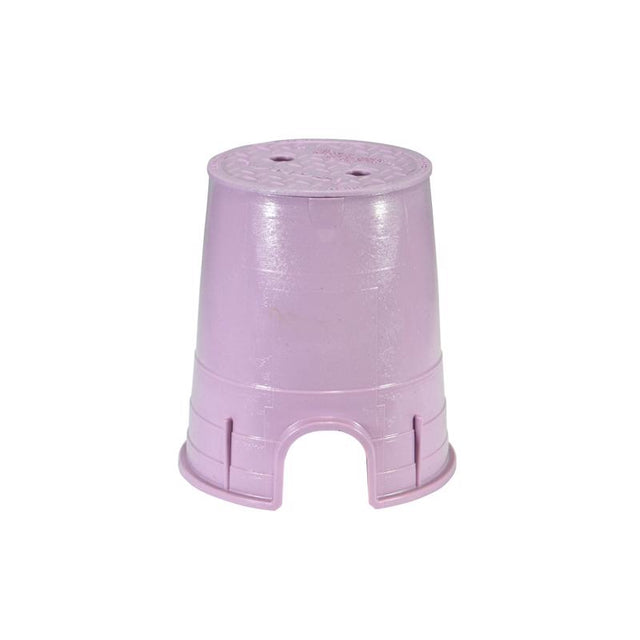 NDS 6.5 in. W X 6.5 in. D X 9.25 in. H Round Valve Box Purple