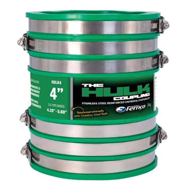Hulk Fernco 4 in. Push X 4 in. D Push PVC 8 in. Coupling 1 pk