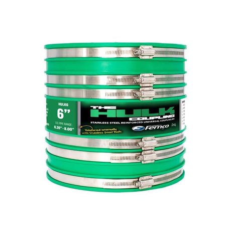 Hulk Fernco 6 in. Push X 6 in. D Push PVC 10 in. Coupling 1 pk