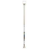 Zenna Home Shower Tension Rod 72 in. L Brushed Nickel Silver