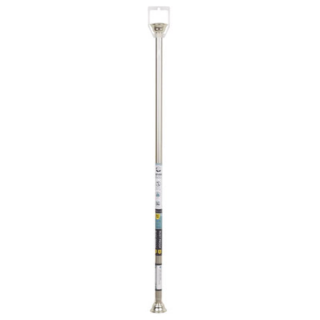 Zenna Home Shower Tension Rod 72 in. L Brushed Nickel Silver