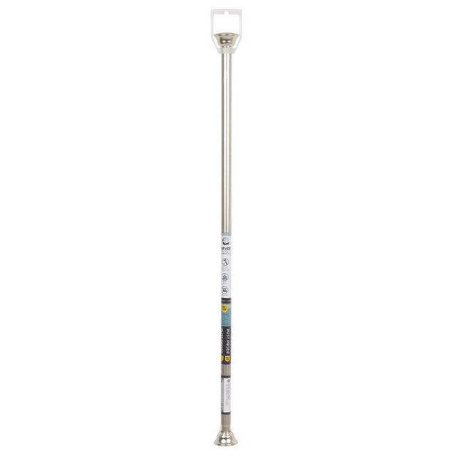 Zenna Home Shower Tension Rod 72 in. L Brushed Nickel Silver