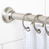 Zenna Home Shower Tension Rod 72 in. L Brushed Nickel Silver