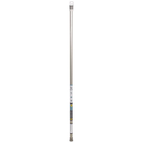 Zenna Home Shower Tension Rod 86 in. L Brushed Nickel Silver