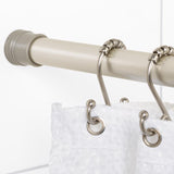 Zenna Home Shower Tension Rod 86 in. L Brushed Nickel Silver