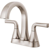 Delta Dallace Stainless Steel Transitional Centerset Bathroom Sink Faucet 4 in.