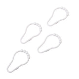 Zenna Home White Plastic Shower Curtain Rings 12 pk
