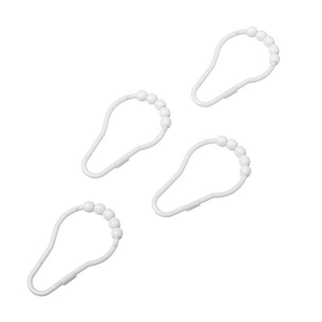 Zenna Home White Plastic Shower Curtain Rings 12 pk