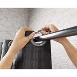 Zenna Home 74 in. H Black Shower Curtain Fabric