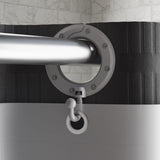 Zenna Home 74 in. H Black Shower Curtain Fabric