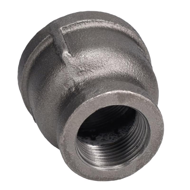 STZ Industries 1-1/2 in. FPT each X 1 in. D FIP Black Malleable Iron Reducing Coupling