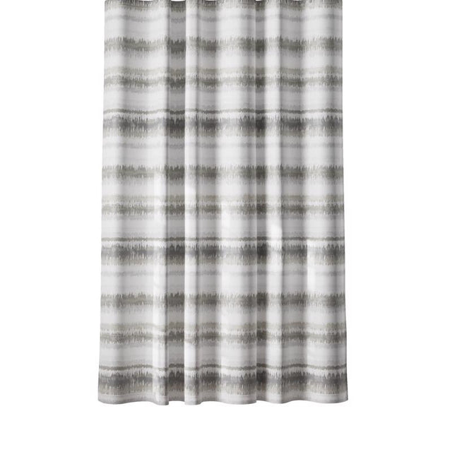 Zenna Home 72 in. H X 70 in. W Gray Stripe Shower Curtain Polyester