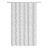Zenna Home 72 in. H X 70 in. W Gray Corey Chevron Shower Curtain PEVA
