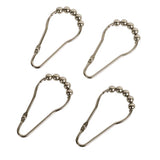 Zenna Home Brushed Nickel Silver Metal Shower Curtain Rings 12 pk