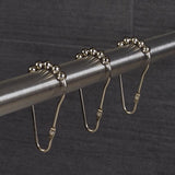 Zenna Home Brushed Nickel Silver Metal Shower Curtain Rings 12 pk