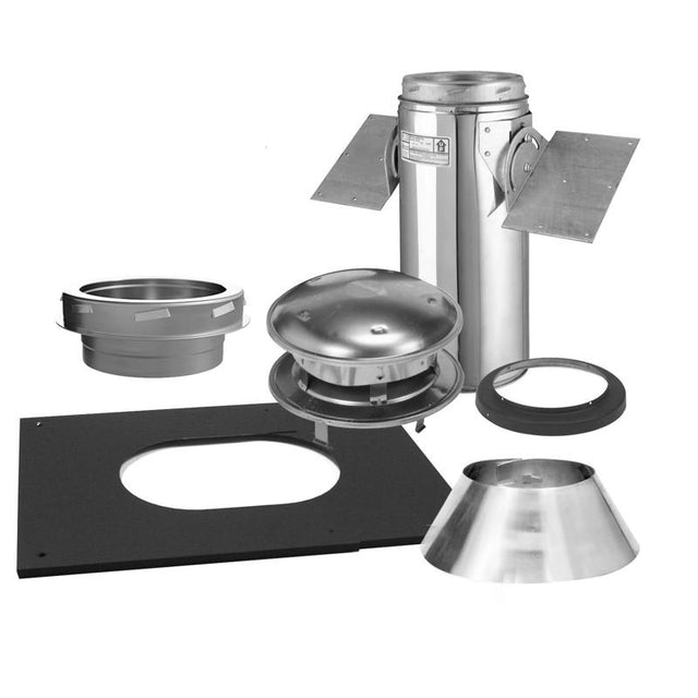 Selkirk Sure-Temp 6 in. D X 18 in. L Stainless Steel Ceiling Support Kit