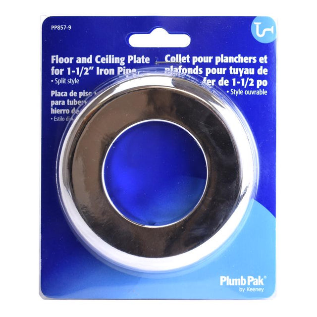 Plumb Pak Chrome Plated Plastic Floor/Ceiling Plate 1.5 in.