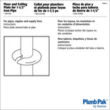 Plumb Pak Chrome Plated Plastic Floor/Ceiling Plate 1.5 in.