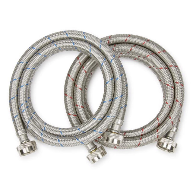Plumb Pak 3/4 in. FHT each X 3/4 in. D FHT 6 ft. Braided Stainless Steel Washing Machine Supply Line